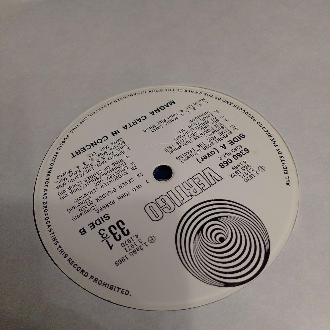マグナカルタ　uk vertigo オリジナル盤　スリーブなし