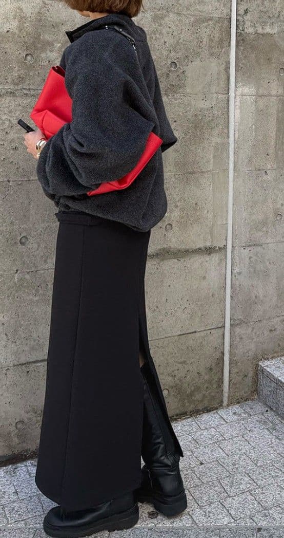 新品　YENN ADJUST SLIT SKIRT ブラック 38