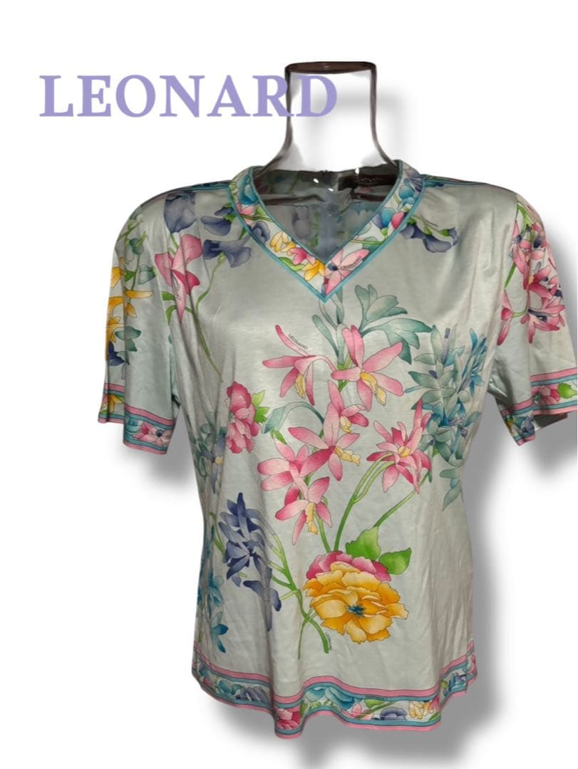 ＊LEONARD ＊フラワープリント 半袖Tシャツ　カットソー