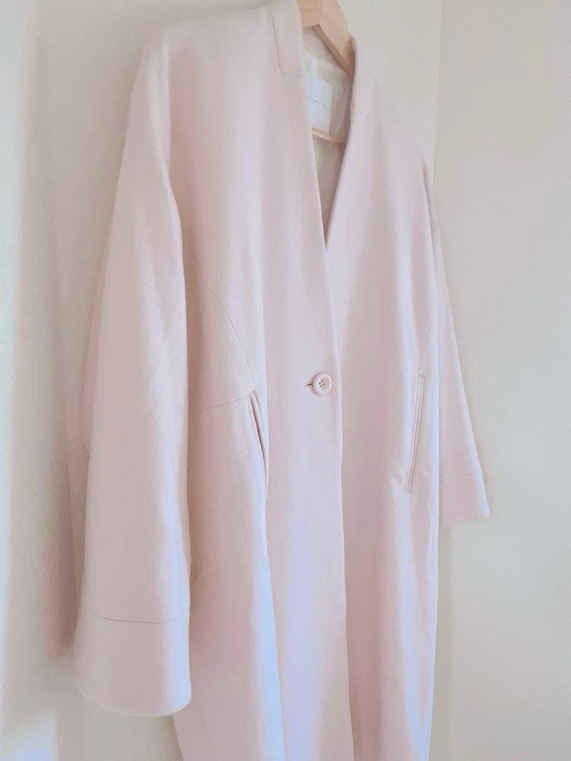 ESTNATION コクーンロングコート（beige pink）ウールコート