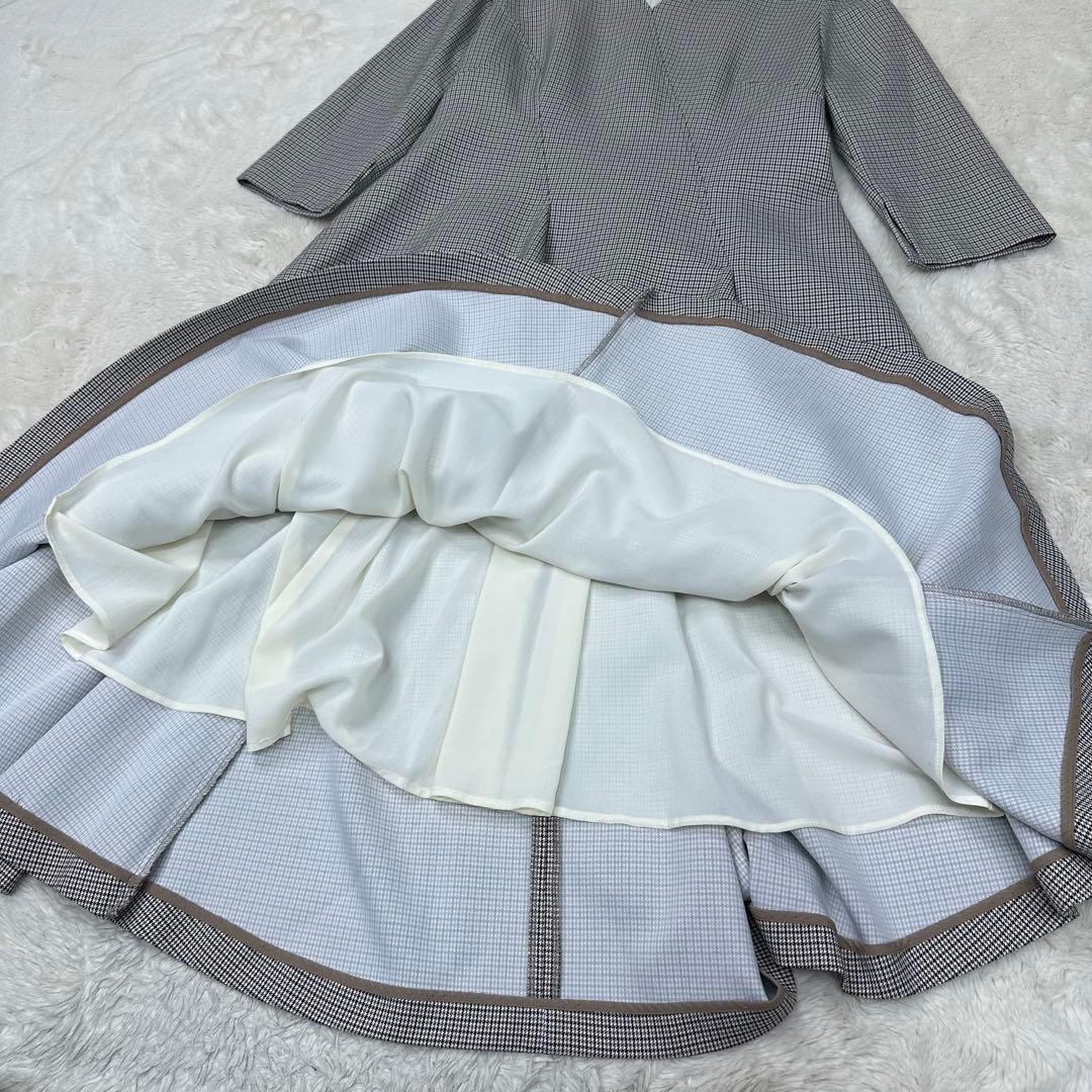 ✨美品✨CELFORD 美シルエット 千鳥格子柄 フィッシュテール ワンピース