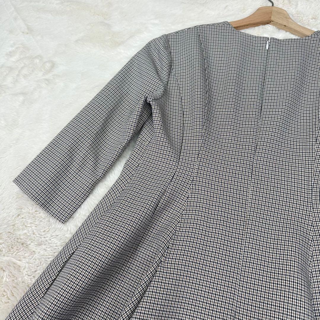 ✨美品✨CELFORD 美シルエット 千鳥格子柄 フィッシュテール ワンピース