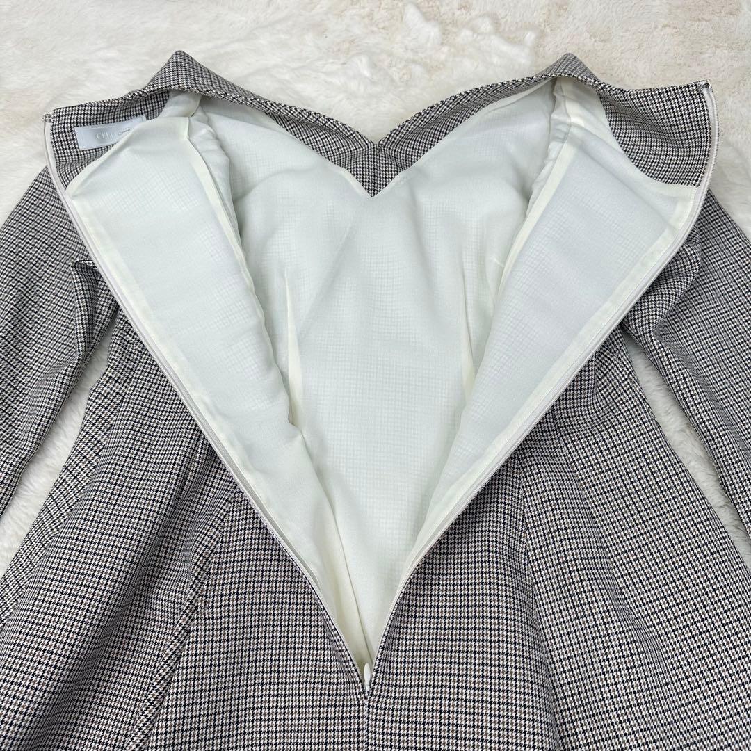 ✨美品✨CELFORD 美シルエット 千鳥格子柄 フィッシュテール ワンピース