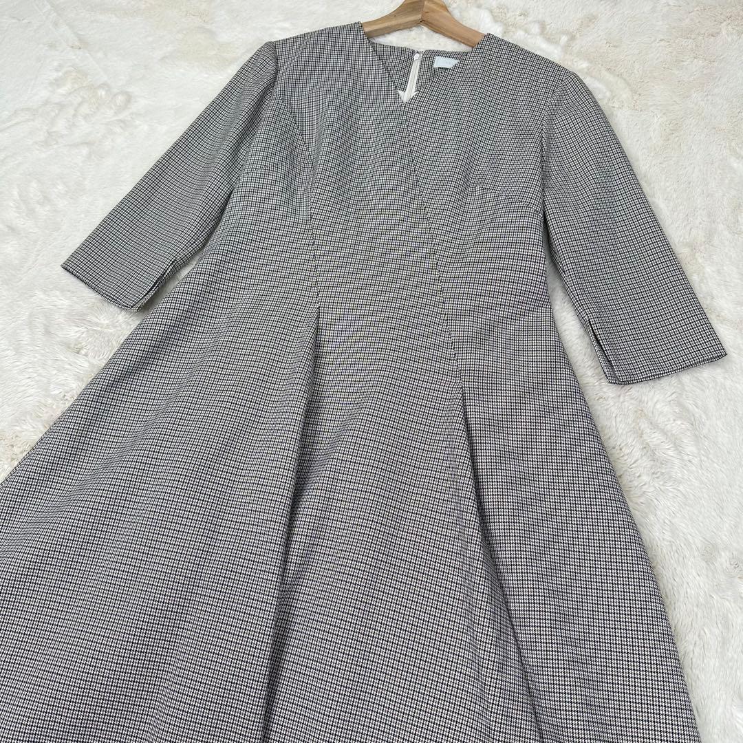 ✨美品✨CELFORD 美シルエット 千鳥格子柄 フィッシュテール ワンピース