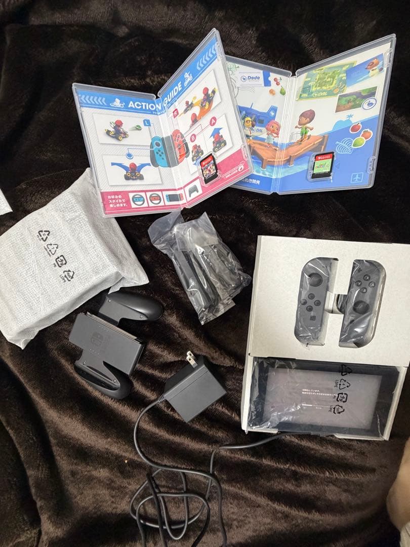 Nintendo Switch 本体 グレー ゲームソフト付き