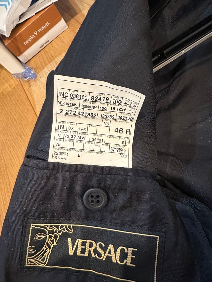 VERSACE ストライプ スーツ