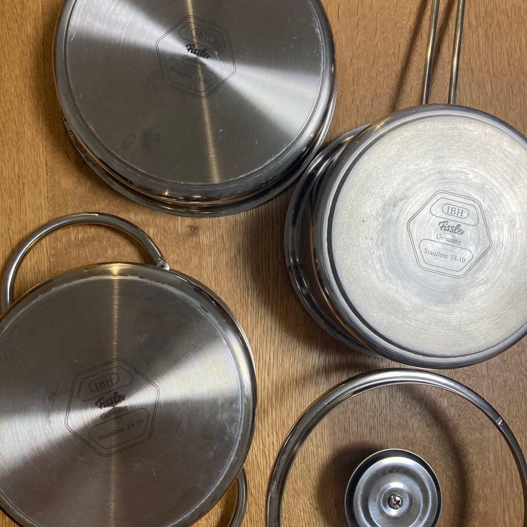 【ルイ】フィスラー(Fissler) ステンレス鍋 蓋付　スナッキーセット