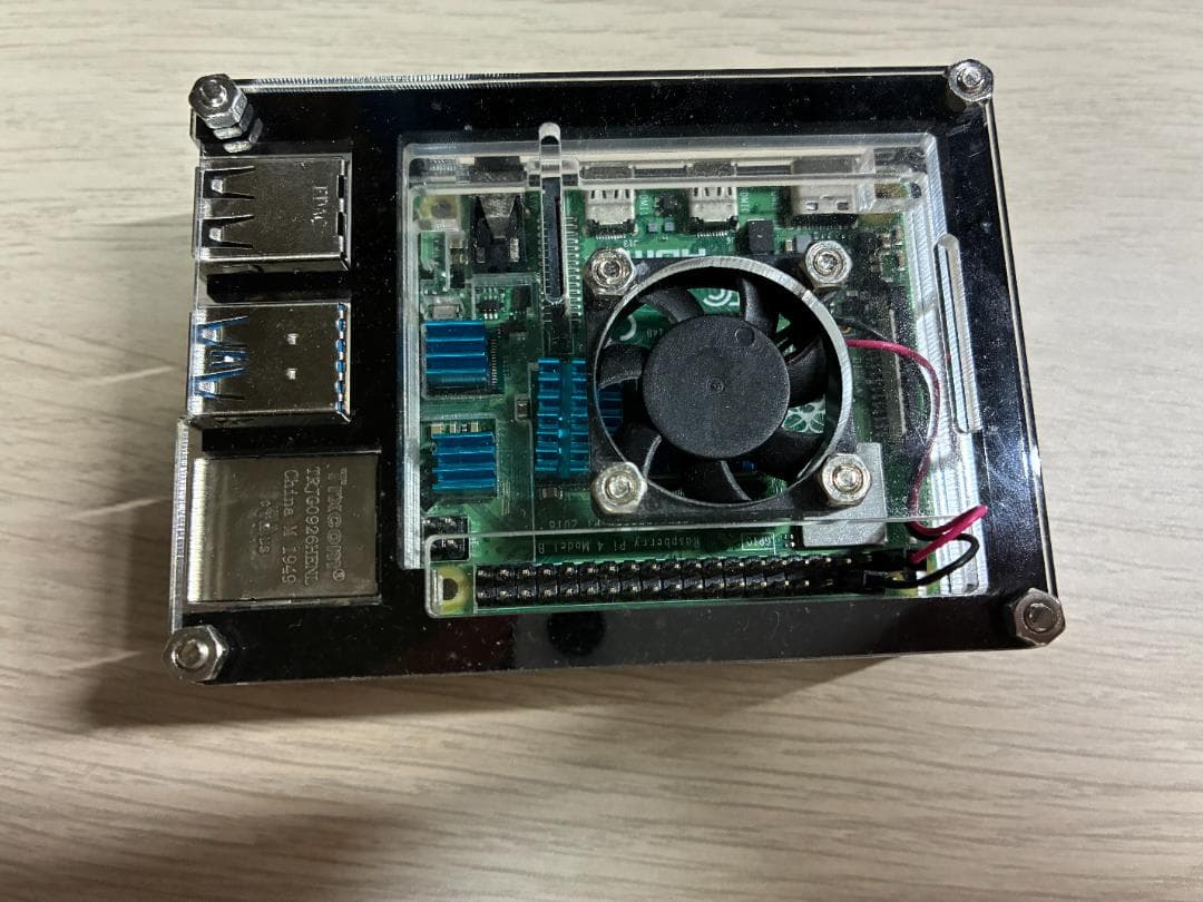 Raspberry Pi4 ModelB 4GB ケース+電源ケーブル付き