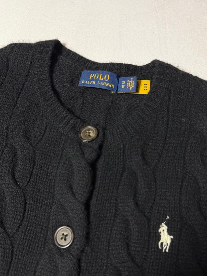 Polo Ralph Lauren ケーブルニットカーディガン 黒