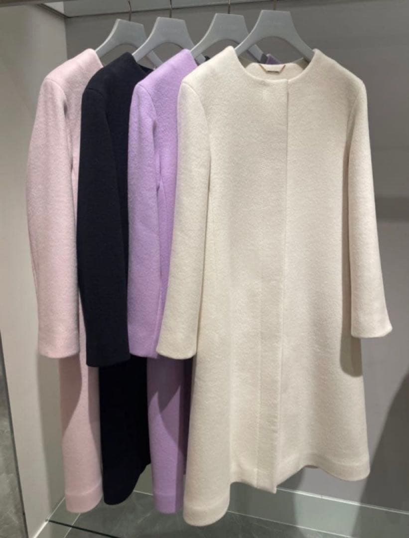 CELFORDセルフォード カシミア混ノーカラーコート¥38,500