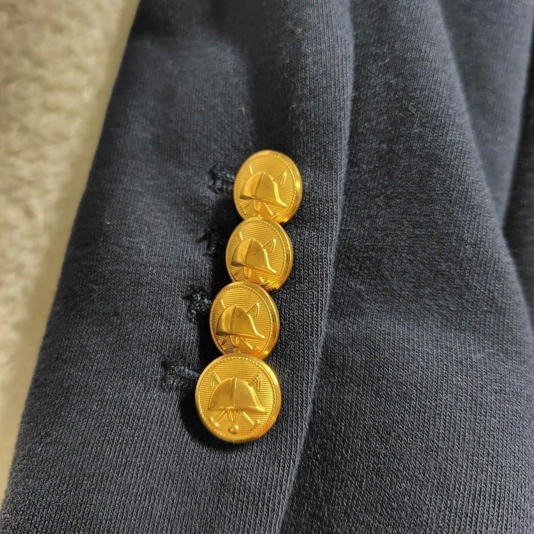 極美品　ポロラルフローレン　紺ブレザー　金ボタン　刺繍　ビッグロゴ