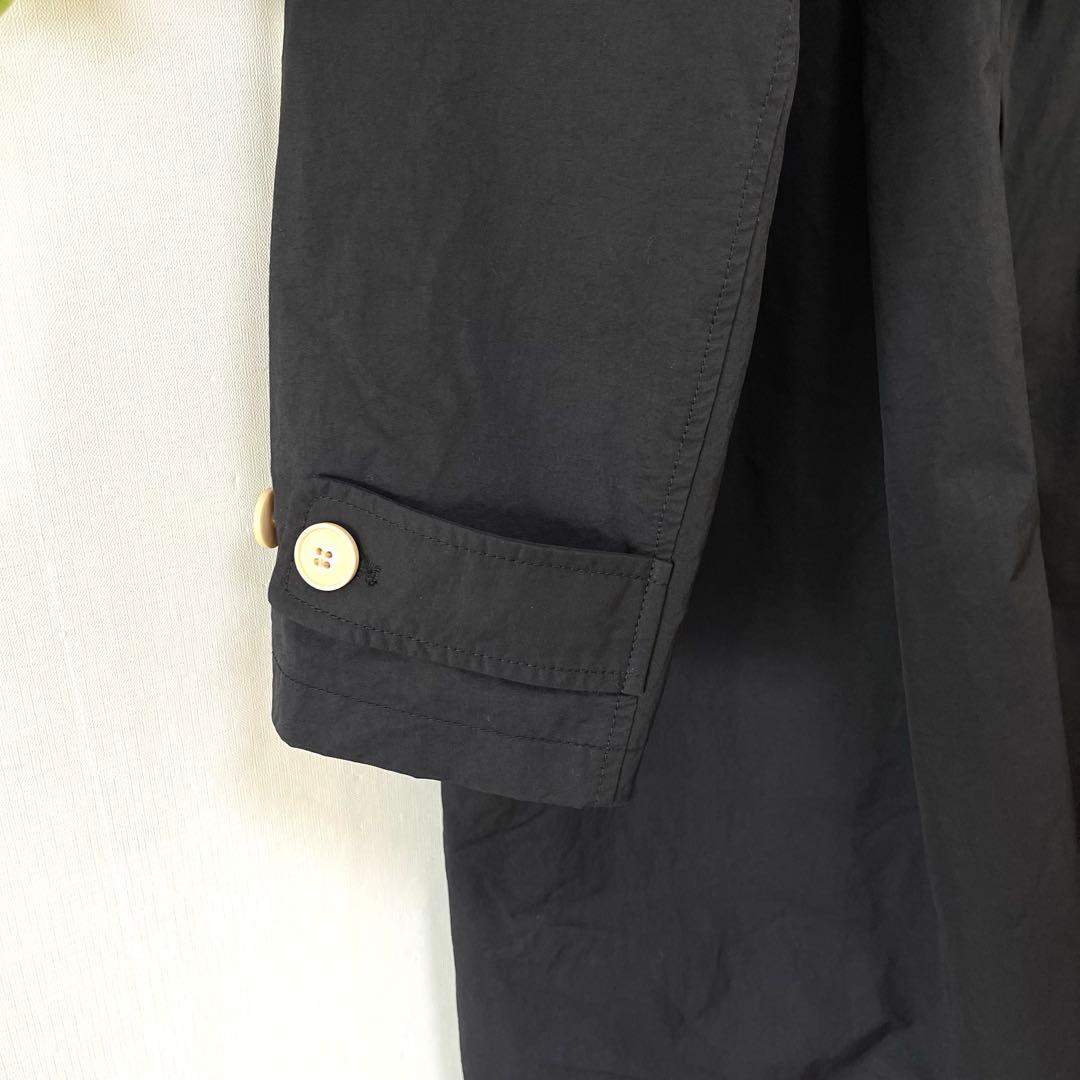 【美品】Malle 【F】ナイロンコート　トレンチコート　ブラック　セミロング