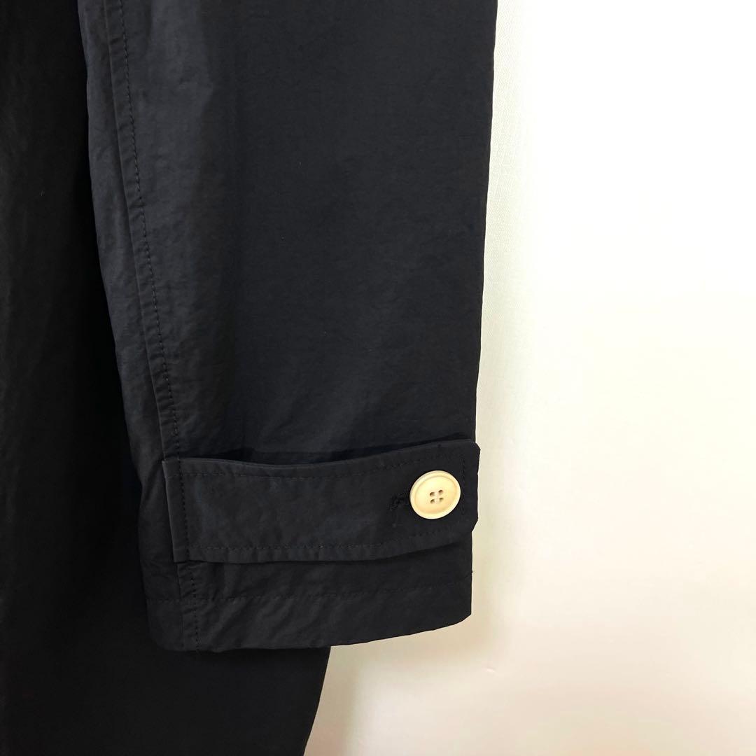 【美品】Malle 【F】ナイロンコート　トレンチコート　ブラック　セミロング