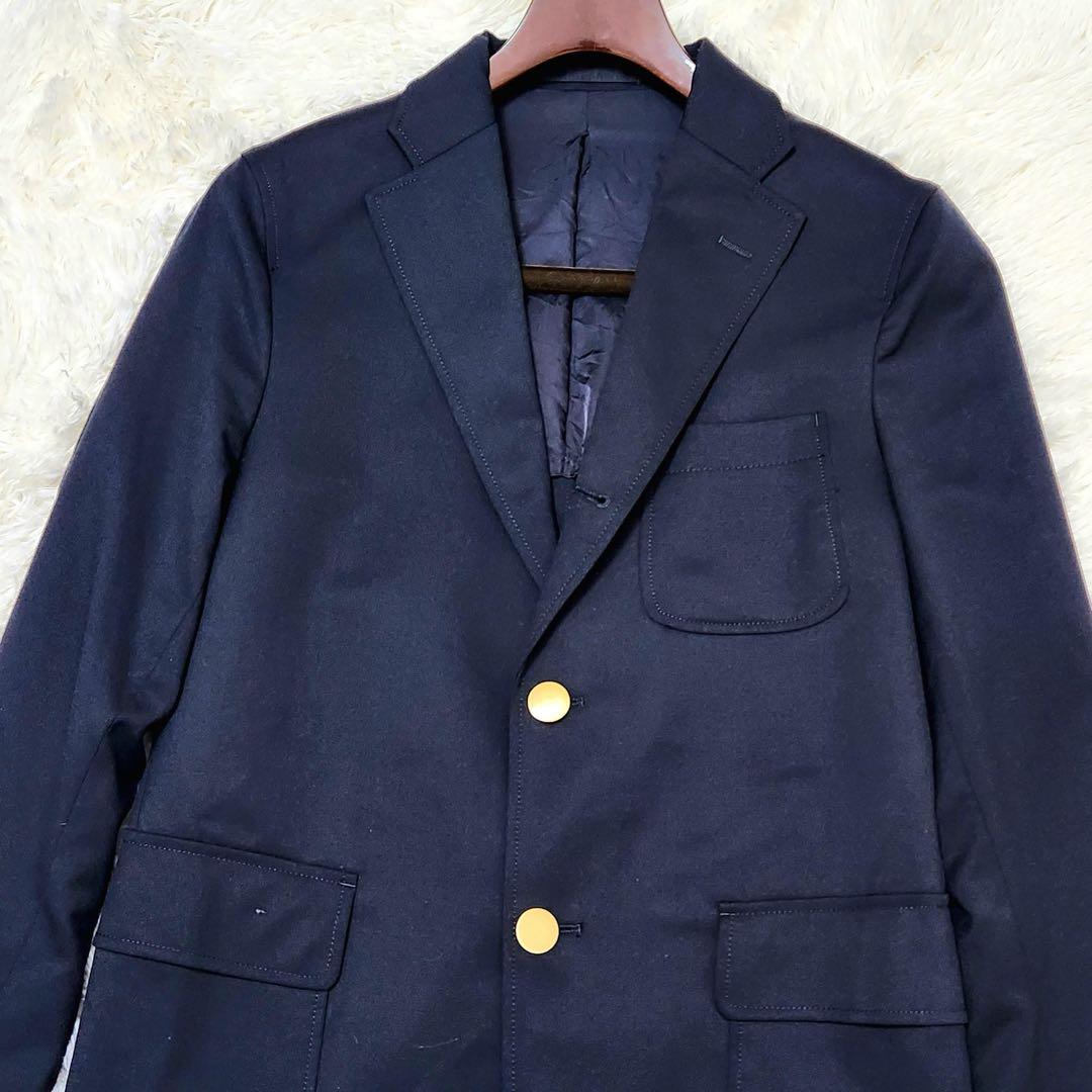 美品 BEAMS PLUS 段返り 3B ブレザー 紺ブレ 金ボタン ジャケット