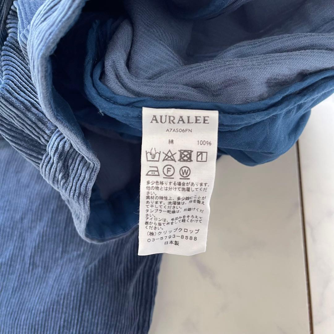 あきAURALEE オーラリー コーデュロイ スリットロングスカート
