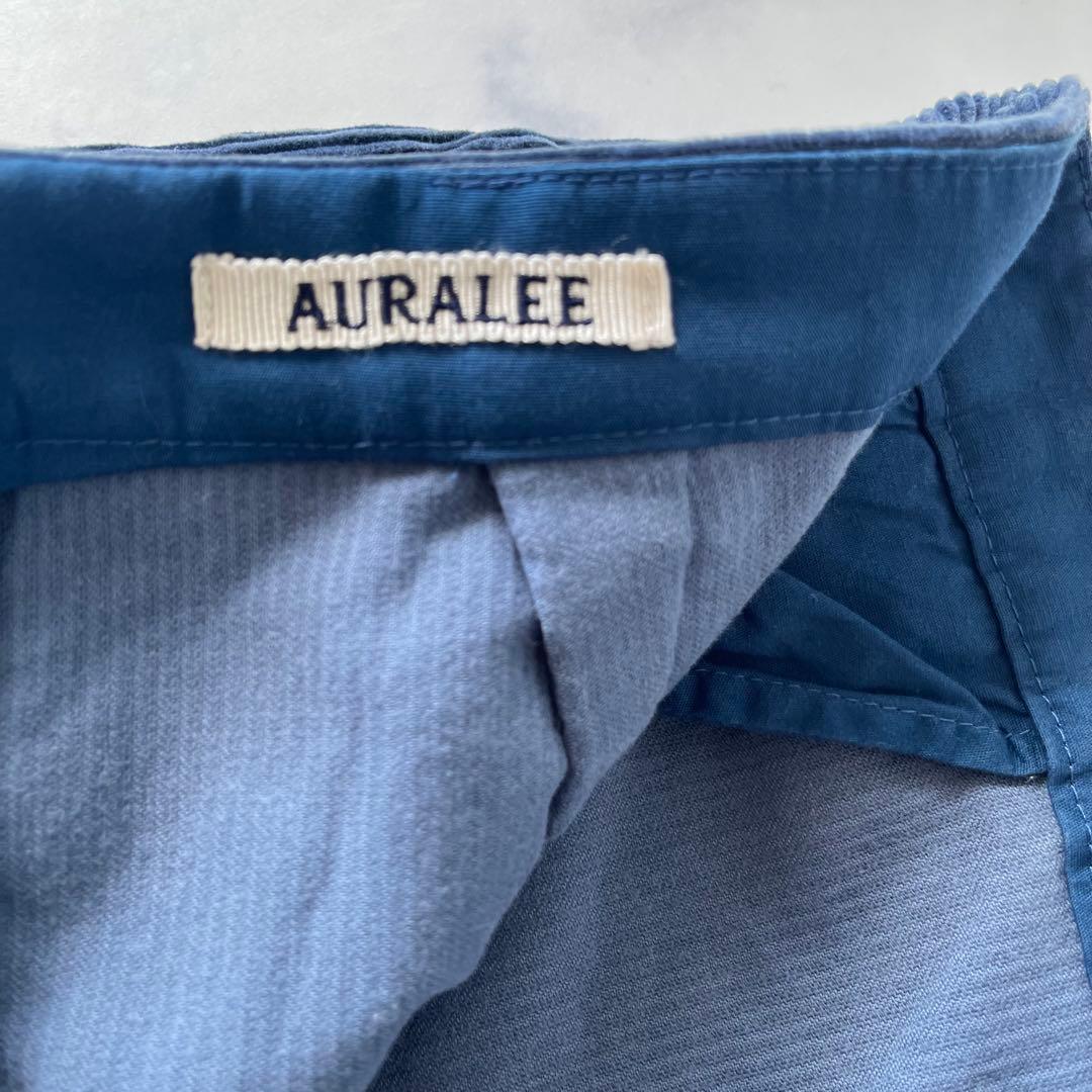 あきAURALEE オーラリー コーデュロイ スリットロングスカート