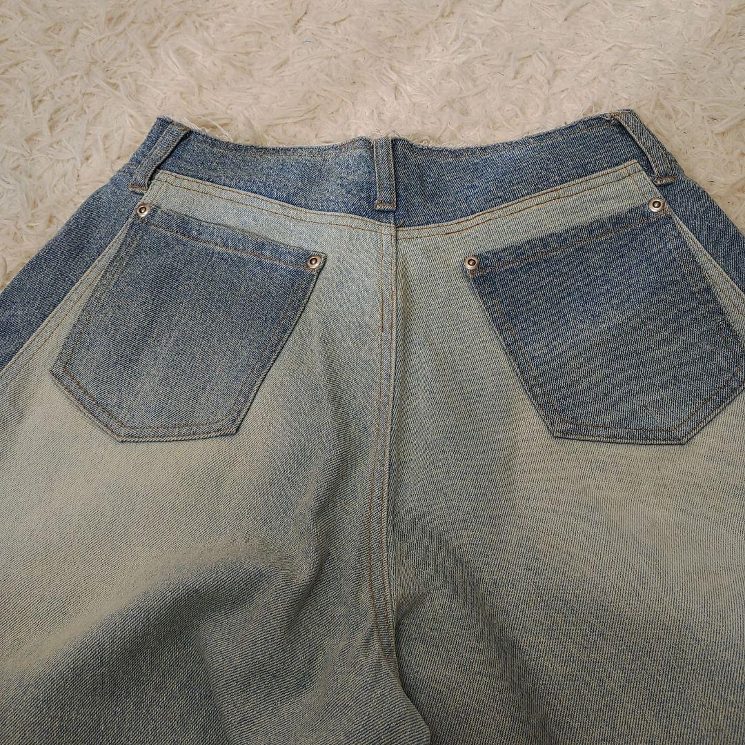 MAISON SPECIAL　カーブデニムパンツ　ブルー　メゾンスペシャル