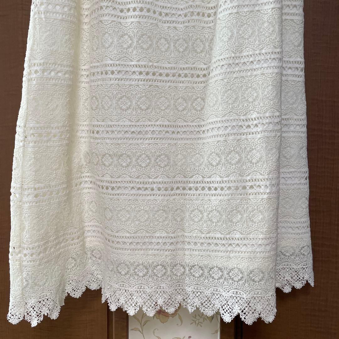 新品　サマンサモスモス　豪華な総レーススカート②