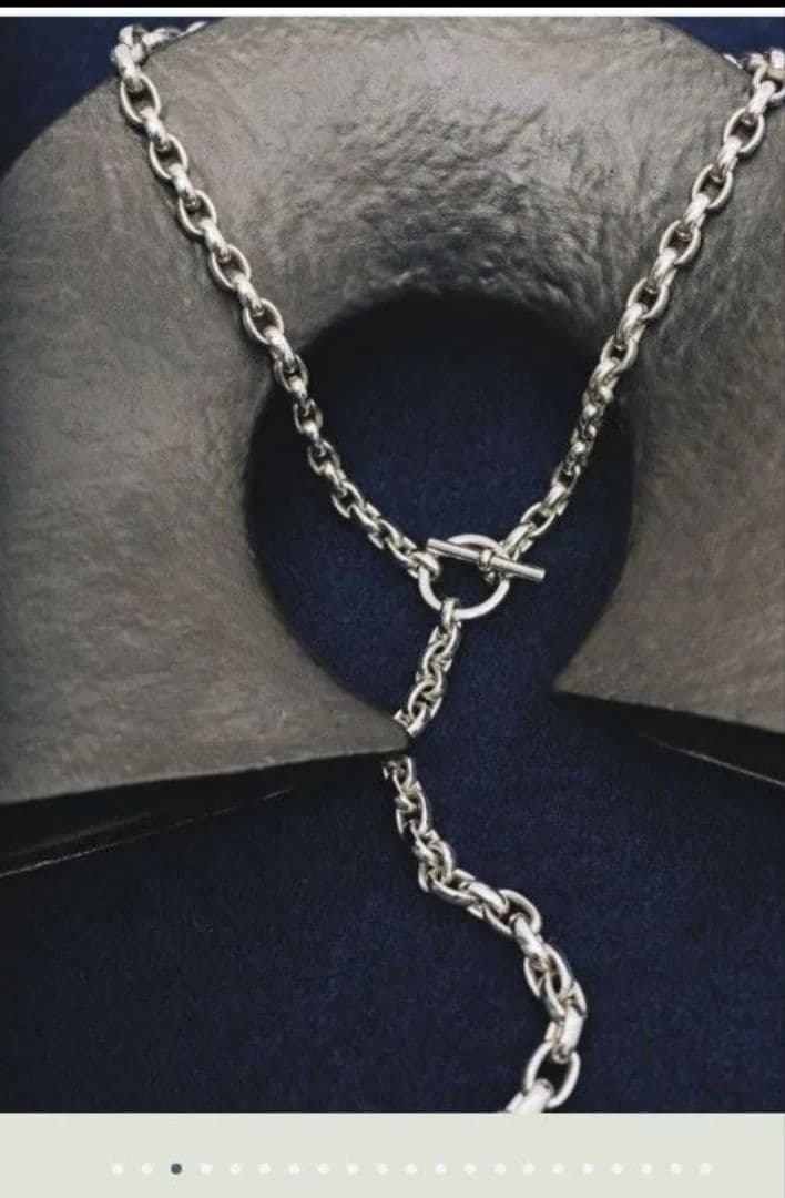 ポ*ン様 LIDNM Llife RIPPLE LONG NECKLACE シル
