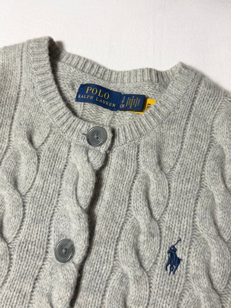 Polo Ralph Lauren グレー ケーブルニットカーディガン