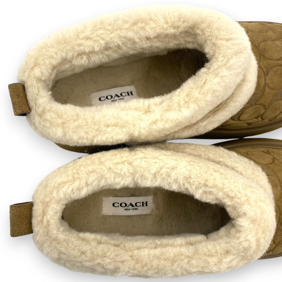 【COACH】クリスティーナ シグネチャー スエードブーツ 24.0cm【新品】