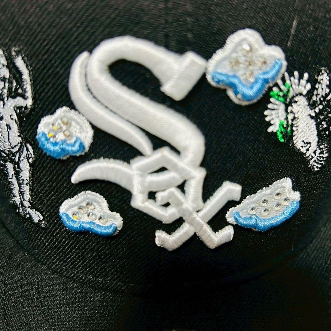 じ*り様 ラインストーン✨ 新品未使用 New Era White Sox 58