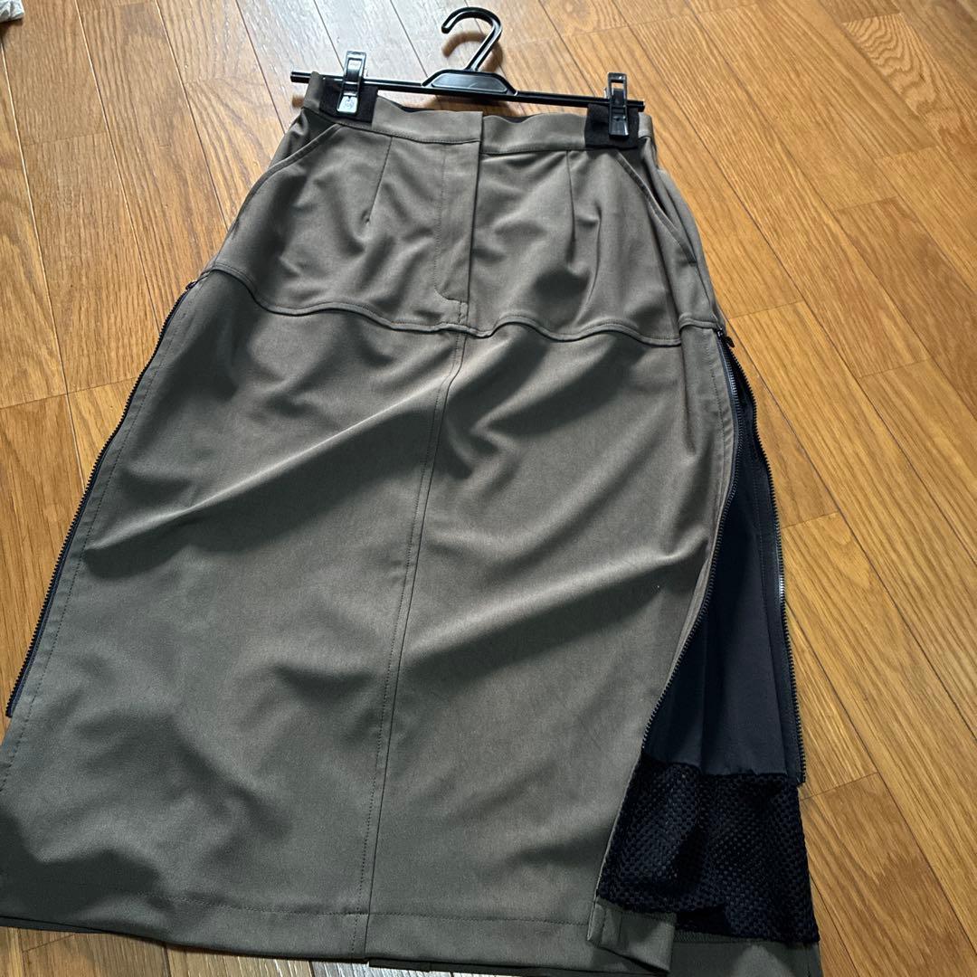 SCOT CLUB ロングスカート　9号 カーキ　新品　ヤマダヤ