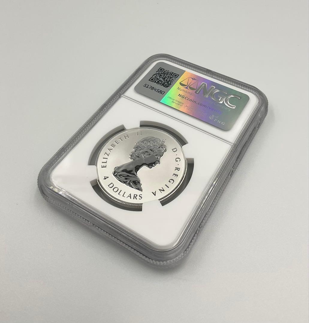 2025 カナダ メイプルリーフ 4ドル 銀貨 NGC Rプルーフ PF70