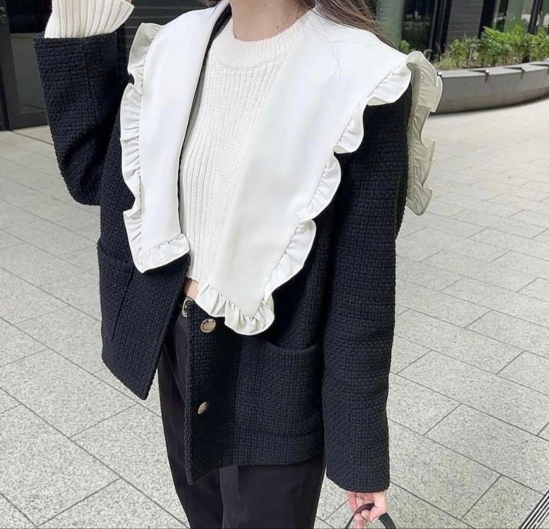 【moripon】Frillcollar tweed JK