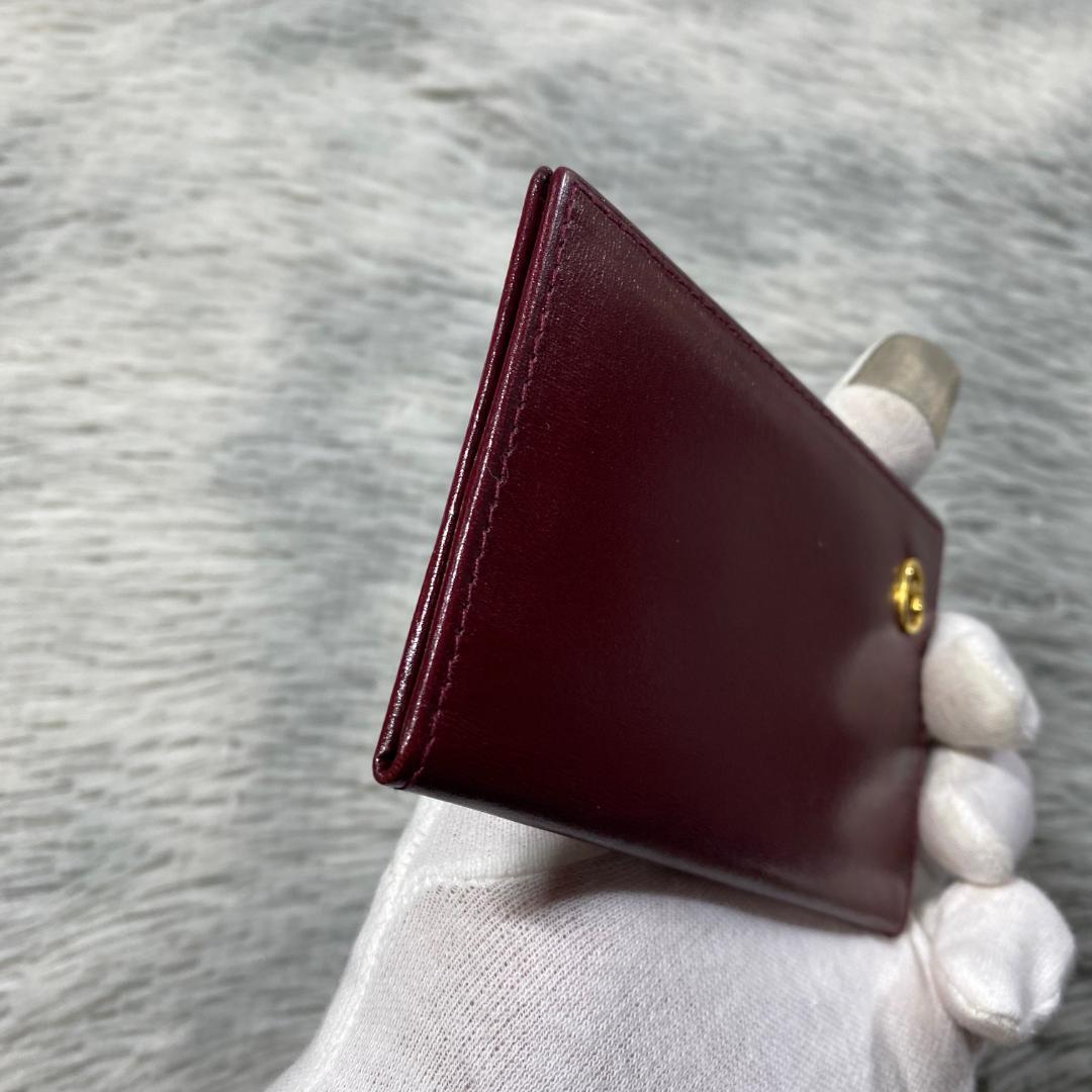 グッチ 名刺入れ カードケース レザー 定期入れ ヴィンテージ 赤系