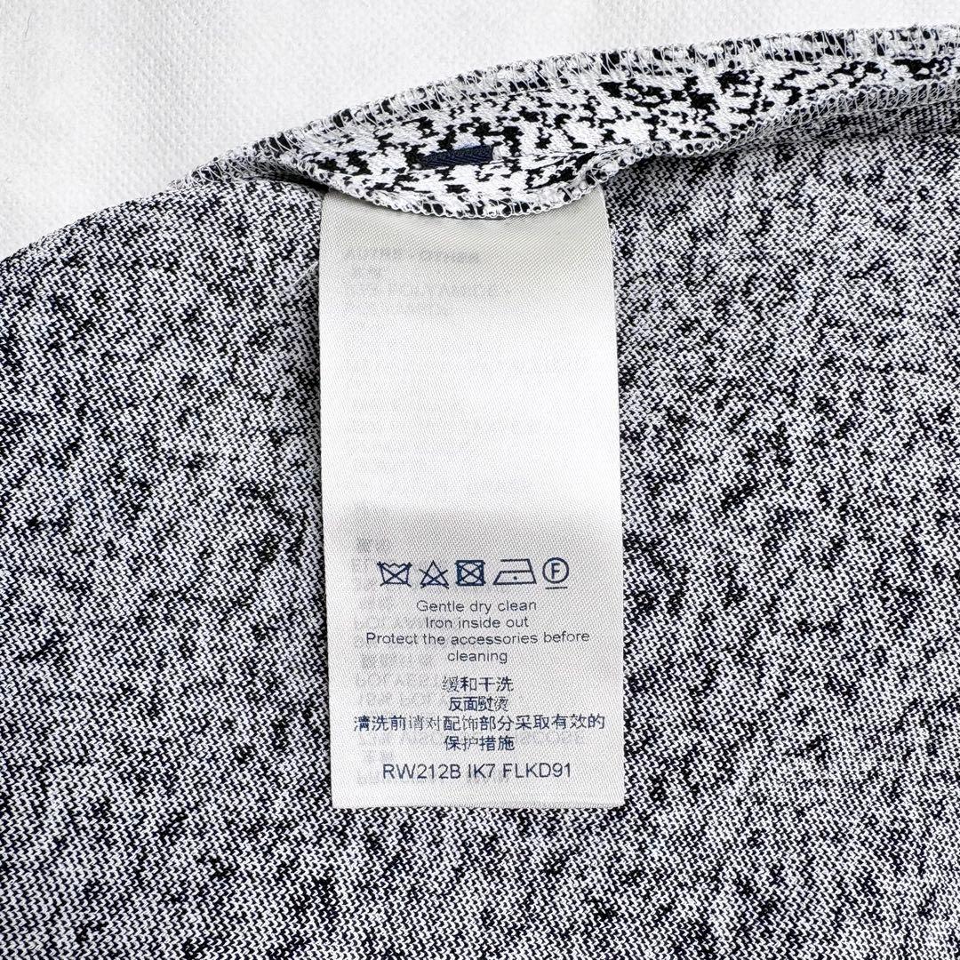 LOUIS VUITTON 総柄ワンピース ビジュー装飾 ひざ丈 ハイネック