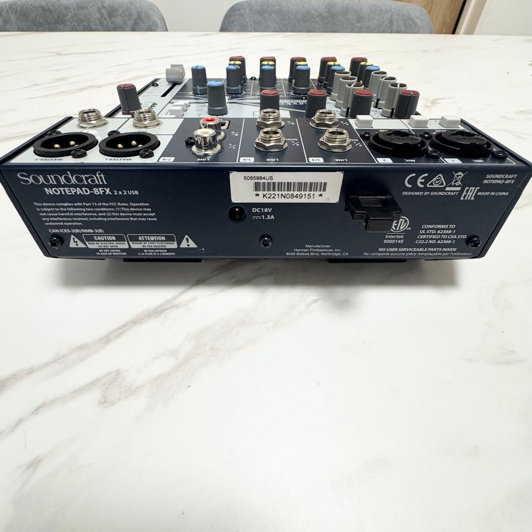 【ジャンク品】Soundcraft ミキサー Notepad-8FX