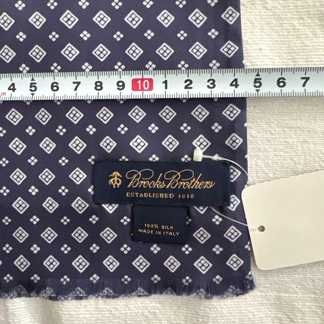 未使用　イタリア製　Brooks Brothers シルク　スカーフ