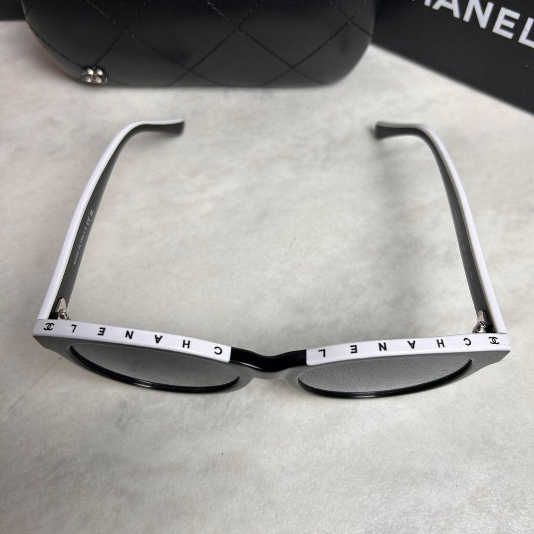 付属品完備 CHANEL サングラス バタフライ シェイプ ココマーク ブラック