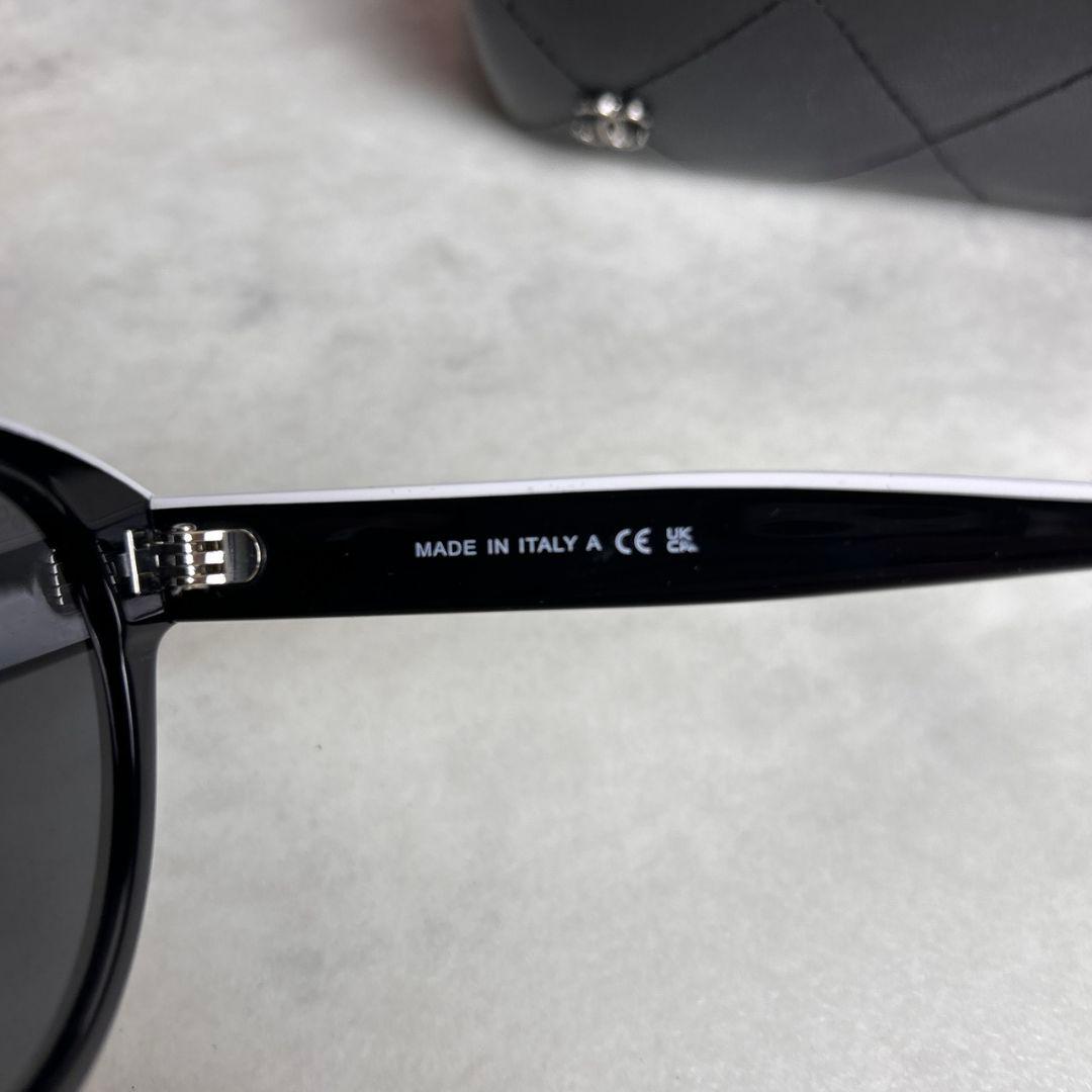 付属品完備 CHANEL サングラス バタフライ シェイプ ココマーク ブラック