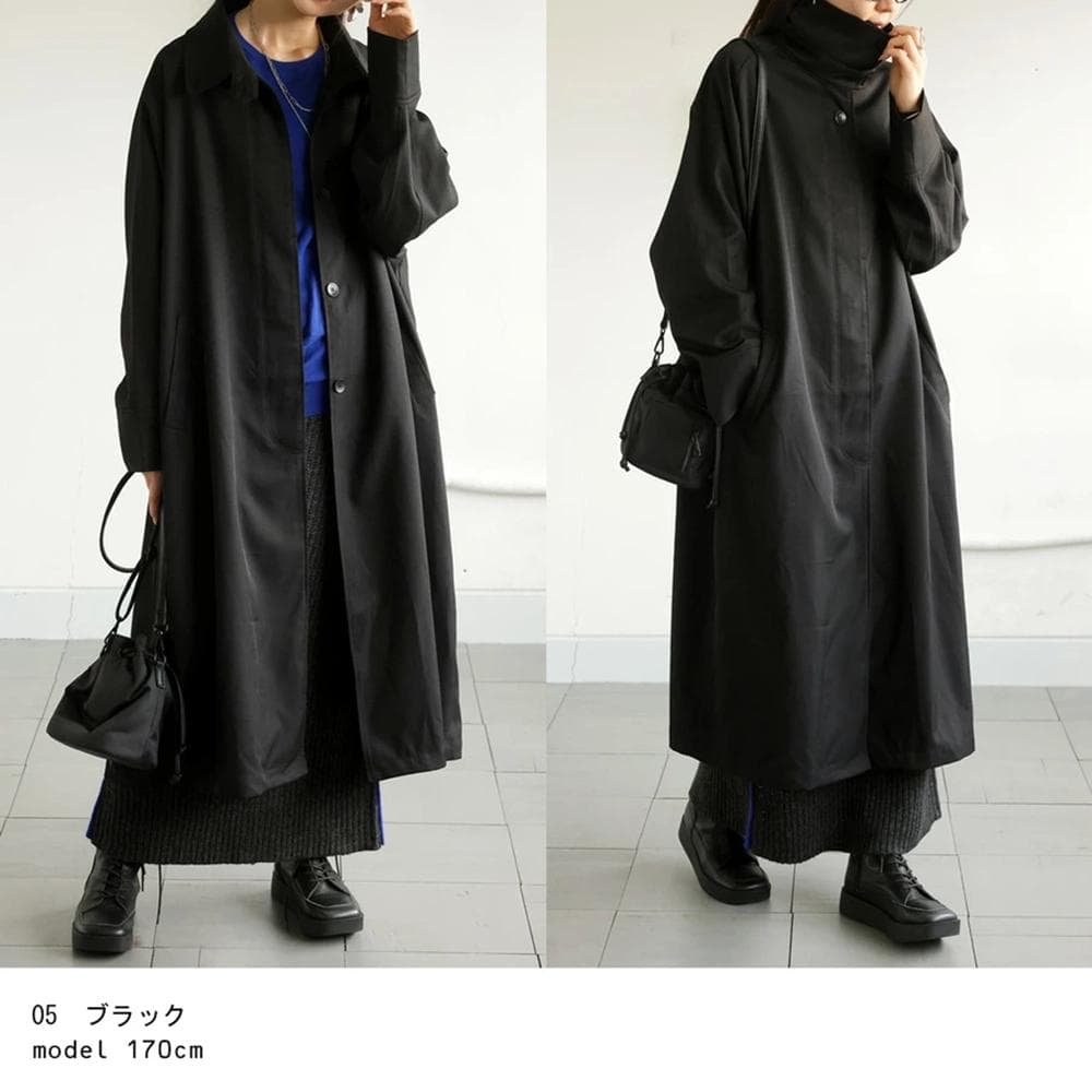 【新品・匿名】antiqua ロングコート ブラック