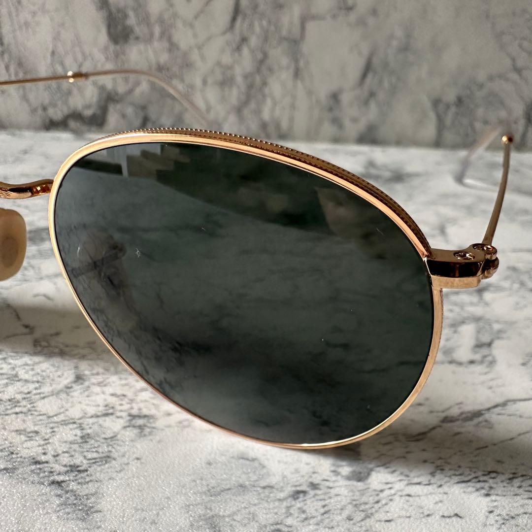 美品 Ray-Ban RB3447 偏光 グリーンレンズ ニッケル合金フレーム