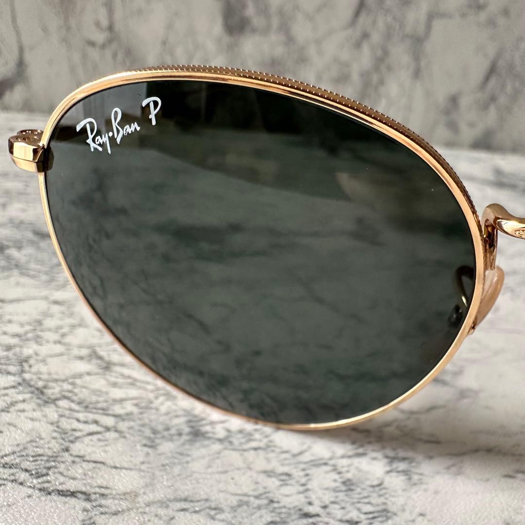 美品 Ray-Ban RB3447 偏光 グリーンレンズ ニッケル合金フレーム