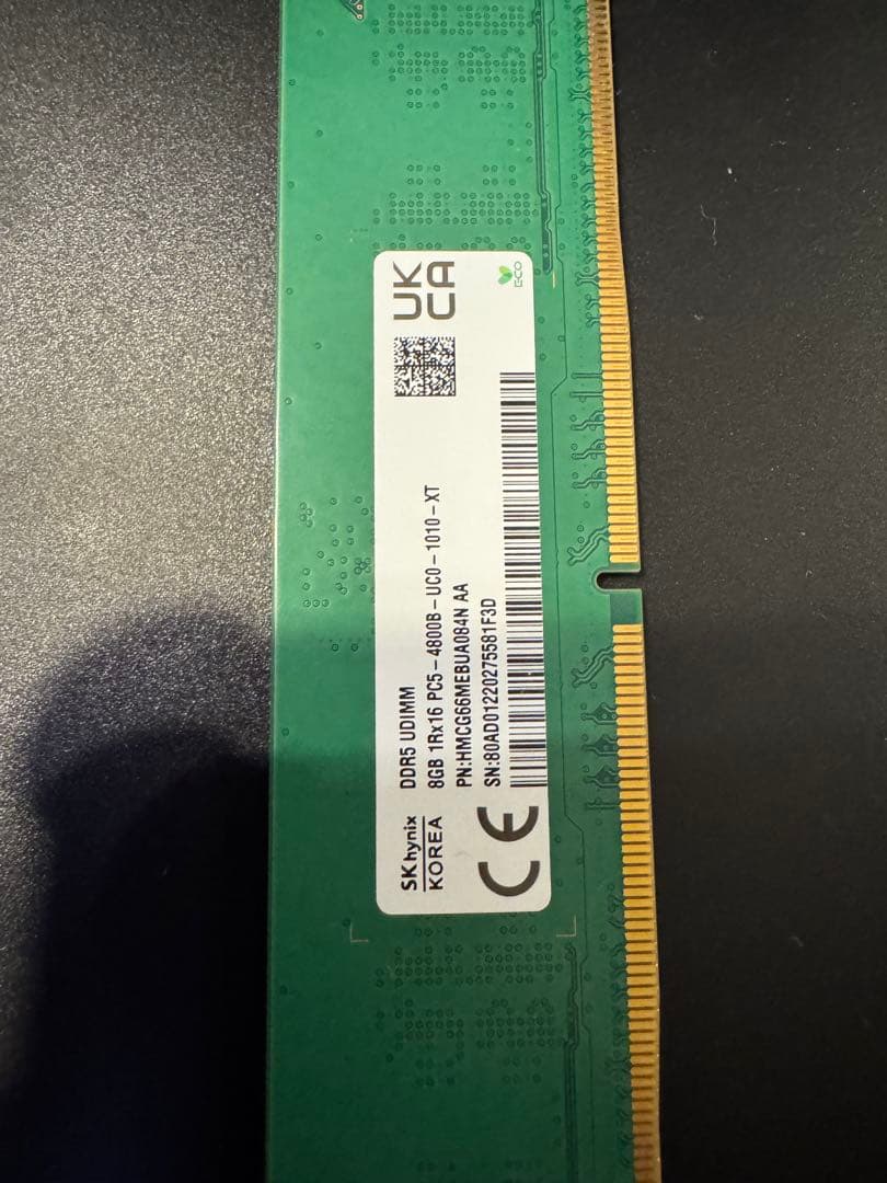 メモリー SK hynix DDR5-4800 Memory UDIMM 8GB