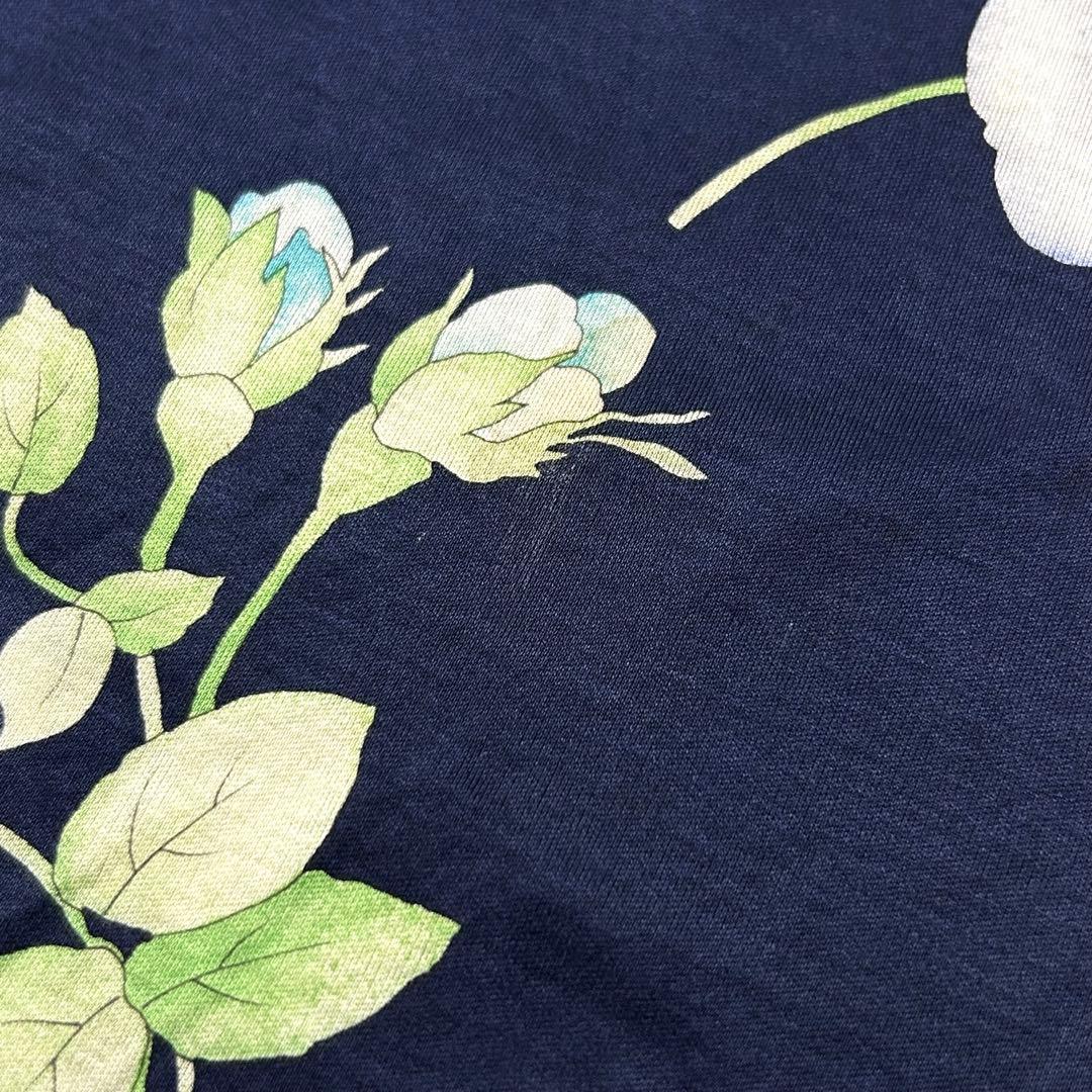 【美品】レオナール　半袖　カットソー　花柄プリント　コットン100%　日本製　L