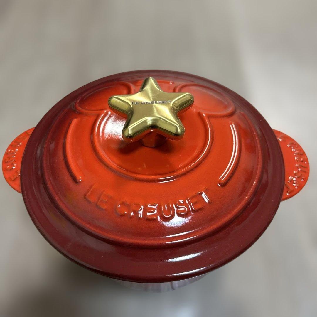 LE CREUSET ミッキー型両手鍋 レッド　18センチ