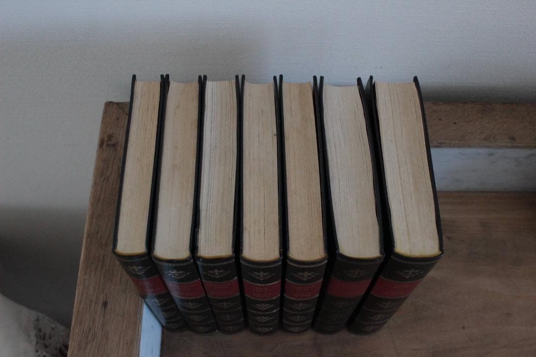フランス古書 7冊セット/黒表紙・インテリア撮影