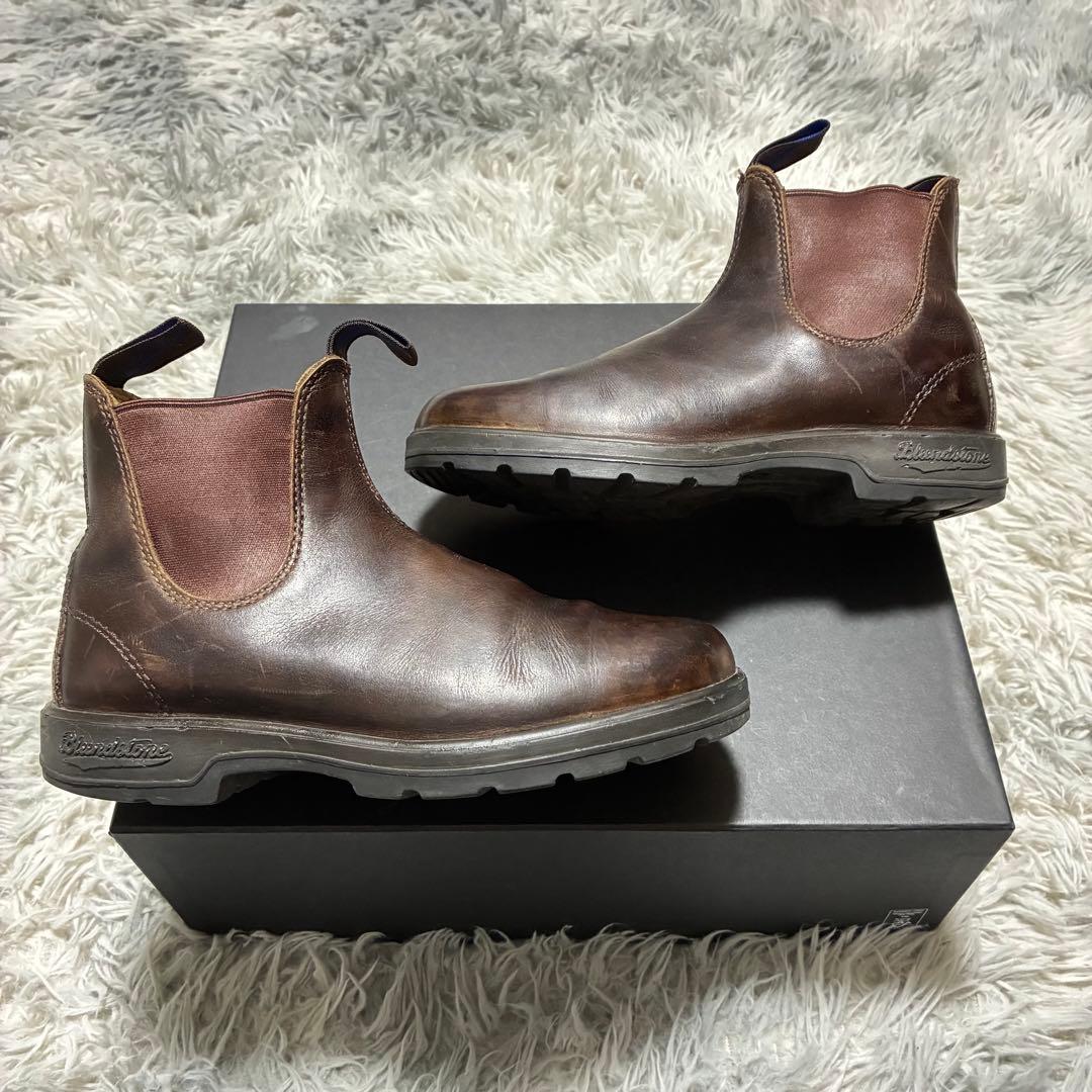 【良品】Blundstone 本革 サイドゴアブーツ BROWN 4 3M断熱