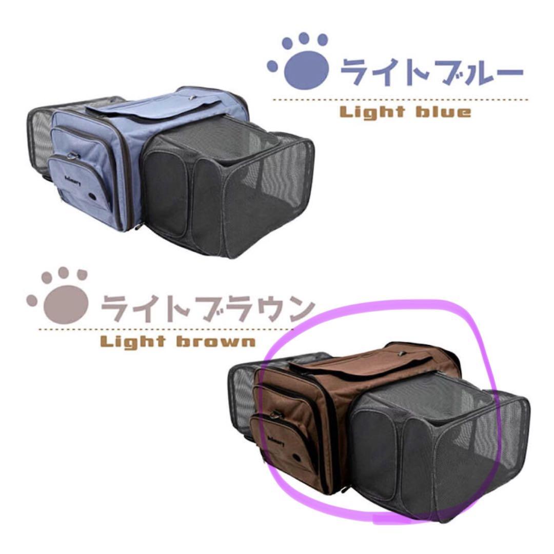犬猫用 3WAYキャスター付両側拡張ペットキャリーカート 手提げ 肩掛け 軽量