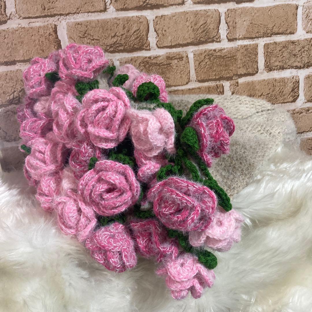 花束ブランケット♡ラテグラデーション♡大きめのローズ