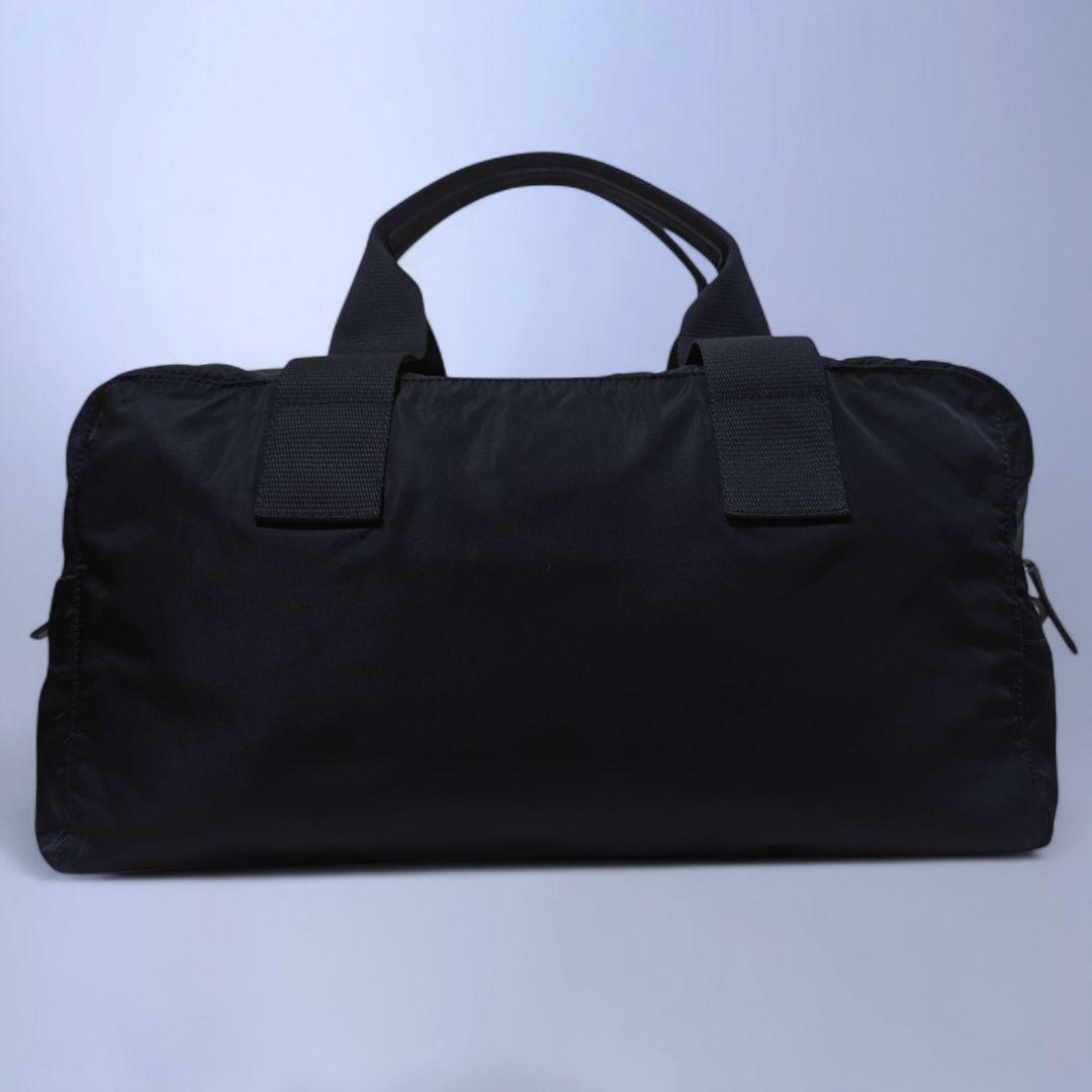 美品 PRADA ボストンバッグ 大容量 ハンドバッグ ナイロン ブラック