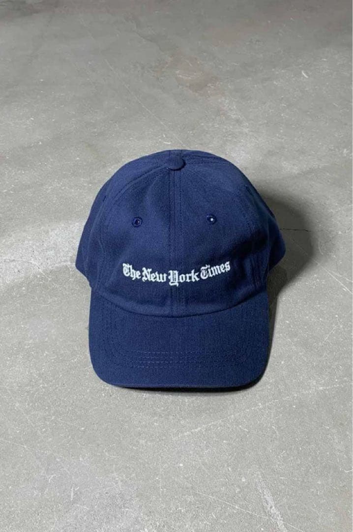 The New York Times Logo Cap ネイビー 帽子 紺色