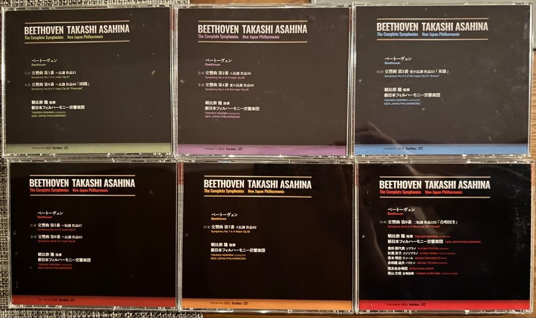 朝比奈隆/新日本フィル ベートーヴェン 交響曲全集　FONTEC国内盤CD 6枚