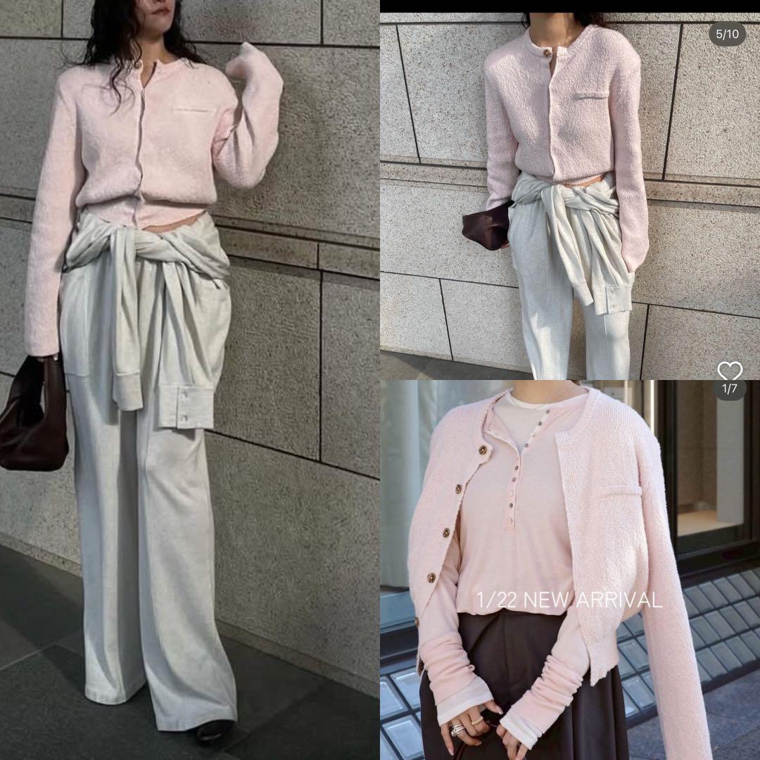 ETRE TOKYO 26SS ファンシーヤーンクルー ネックニットカーディガン