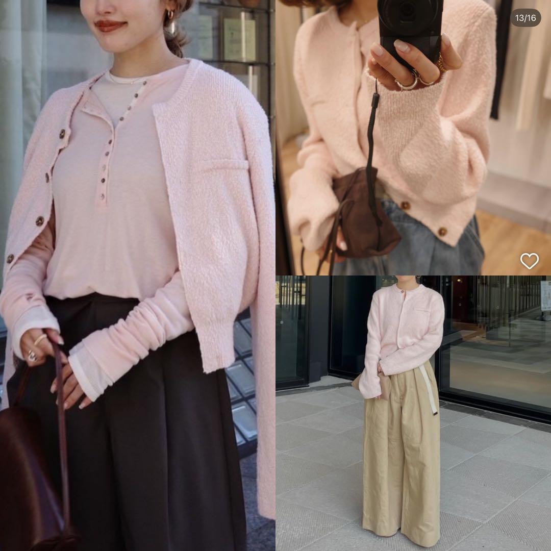 ETRE TOKYO 26SS ファンシーヤーンクルー ネックニットカーディガン